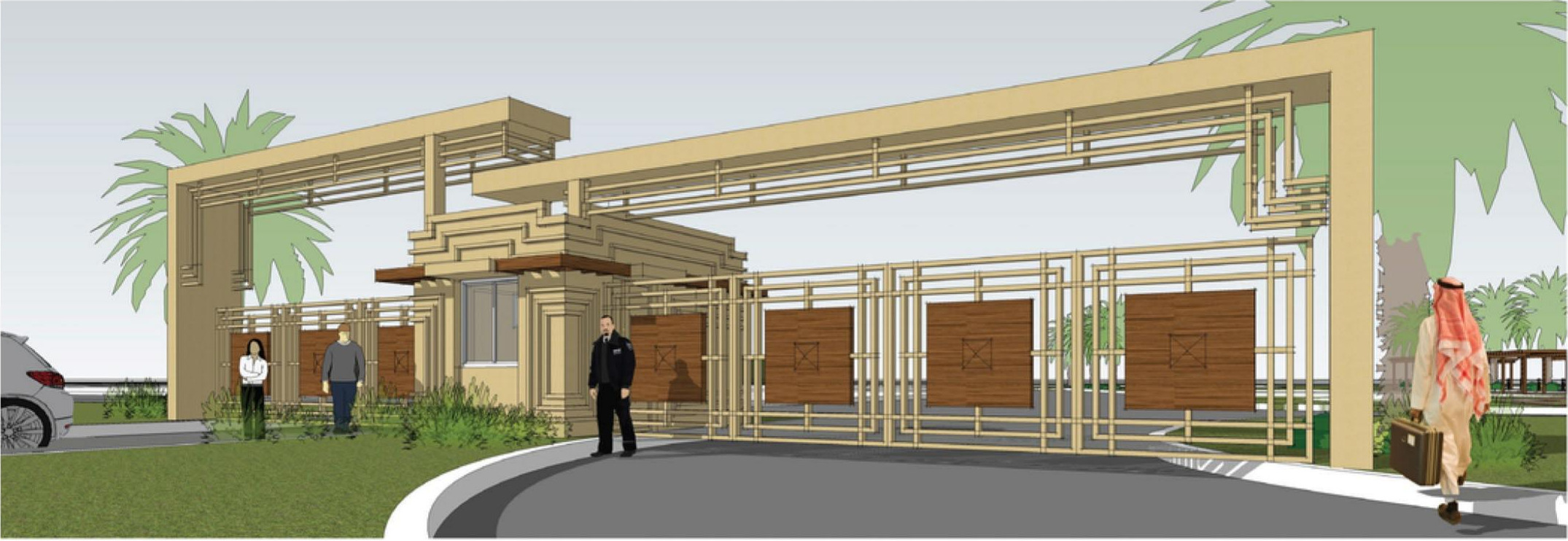 Proposed Granada Compound Gate & Amenities — Architecture